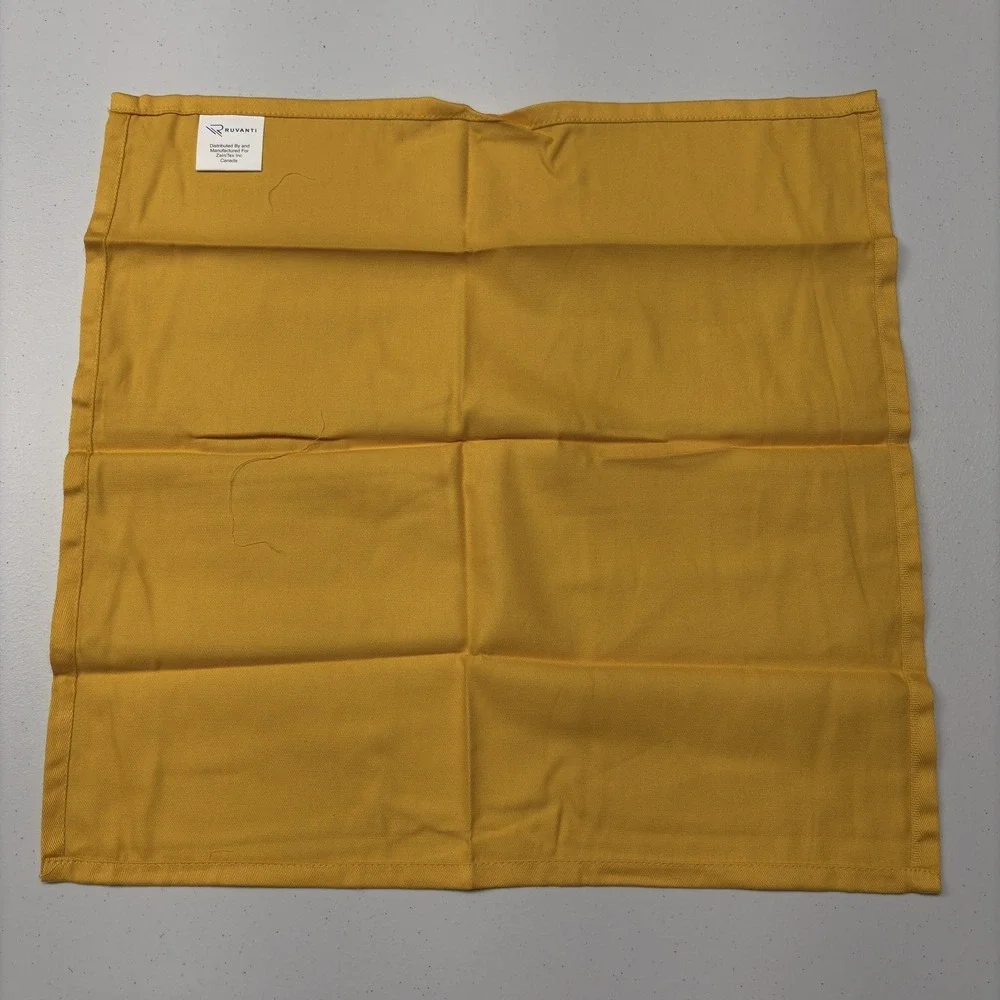 Ruvanti 18x18 Mustard Cloth Napkins Set Soft Washable Cotton Table Napkins (48)